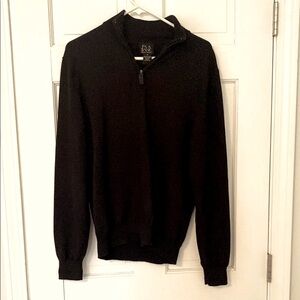 Jos. A. Bank Black Zip Up Sweater